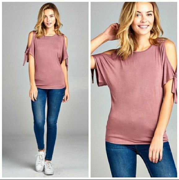 🎉🎉 Dusty Mauve Cold Shoulder - Picture 1 of 5